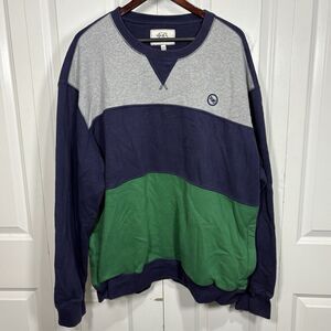 Ecko Unltd Sweatshirt 3XL Colorblock Crewneck Streetwear Hip Hop Y2K Retro